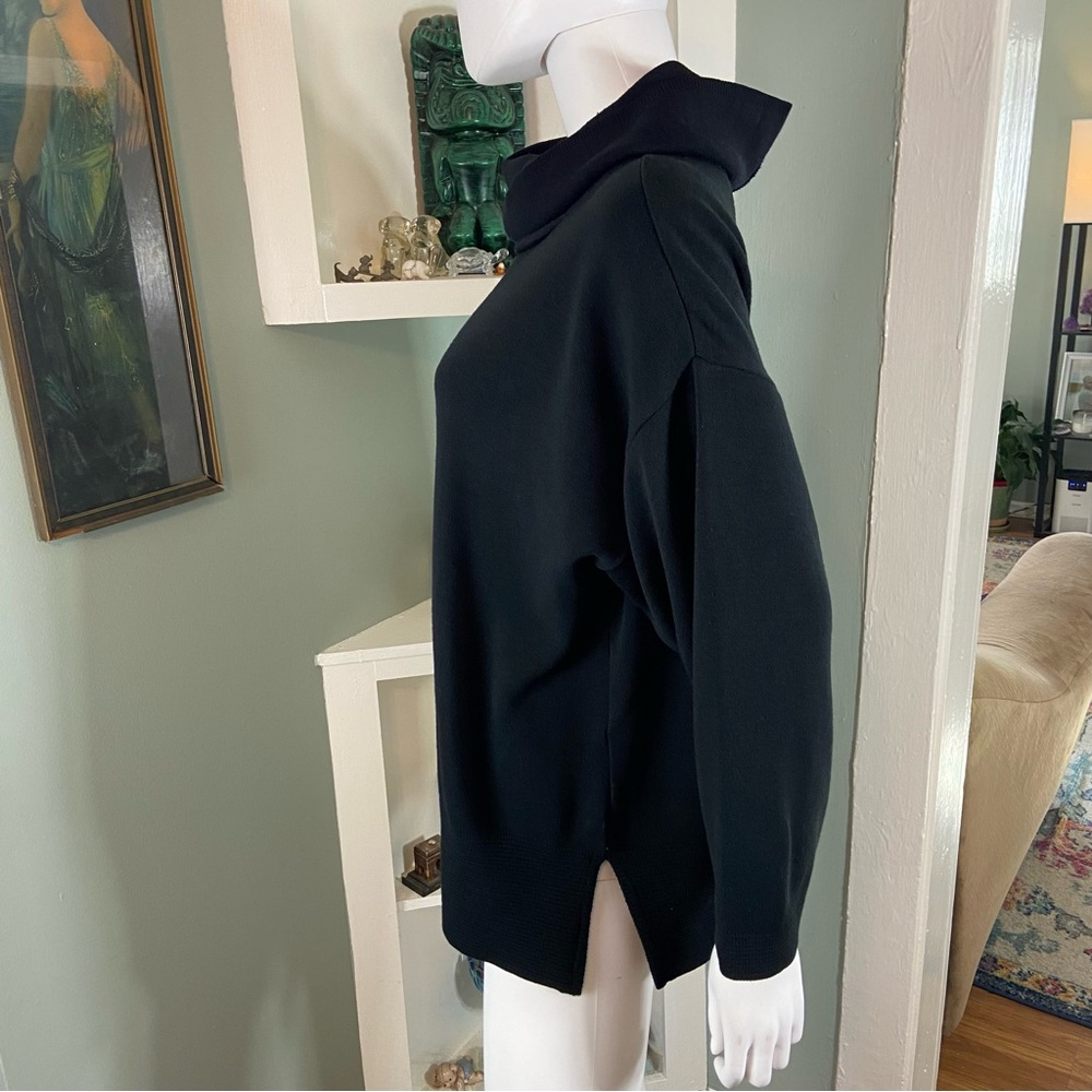 Vintage 80s 90s 1045 Park Black Cowl Neck Sweater turtleneck XLarge XL - Picture 4 of 9